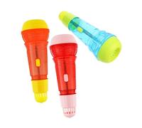 ifundom 3pcs Boy Girl's Microphone Toy Plastic Simulation Props for Pretend Play Role Playing Sing Toys for Boys and Girls