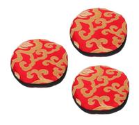 ifundom 3pcs Buddhist Bowl Pad Tibetan Singing Bowl Pillow Prayer Cushion Buddhist Supplies Sing