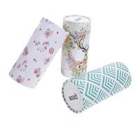 ifundom 3pcs Car Face Tissues Highly Absorbent Round Paper Napkins with 50 Sheets Each Fresh Touch Portable Facial Tissues for Car and Other Place Style