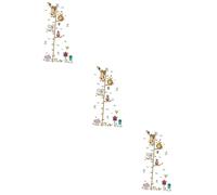 ifundom 3pcs Cartoon Animal Height Measure Wall Stickers for Boy Girl Rooms Removable Decals for Nursery Decor Fun Growth Chart Wall Art Featuring Elephants and Lions