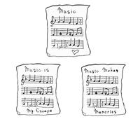 ifundom 3Pcs Cartoon Music Score Brooch Pins Set, Mini Alloy Enamel Breastpins for Women Denim Jacket Accessories, Chic Lapel Pins for Casual and Party Wear