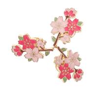 ifundom 3pcs Cherry Blossom Brooch Pin Cute Enamel Flower Lapel Pins for Bags Clothes Hats Delicate Floral Pattern Metal Badge Accessories for Women