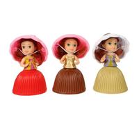 ifundom 3Pcs Cupcake Doll for, Mini Surprise Doll Set with Mixed Styles and Colors, Pretend Play Birthday Cake for Aged 3+ Random Color