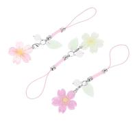 ifundom 3pcs Cute Sakura Phone Charm Straps Resin Decorative Accessory | Multi Functional Design, Resistant to Fading, for Backpacks and Headphones, Gift for Loved Ones and Friends