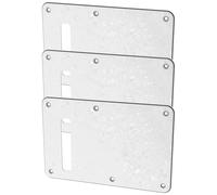 ifundom 3pcs Electric Guitar Back Plate Cover with Rounded Edge, White Plastic and Metal Tremolo Cavity Replacement Plates, Universal Compatibility and Seamless Installation for Guitar