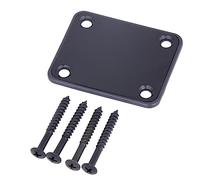 ifundom 3pcs Guitar Neck Plate Bass Neck Plate Connecting Board for Electric Guitar Joint Screws Black