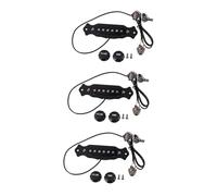 ifundom 3pcs Humbucker Bridge Neck Pickups for Electric Acoustic Guitars Chelonian Shell Sound Hole Accessory Alnico Material Folk Guitar Compatible