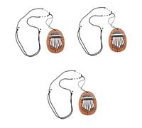 ifundom 3pcs Key Thumb Piano Lanyard Portable Kalimba for Beginners for Family Gatherings Outdoor Fun and Musical Learning