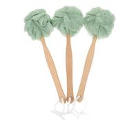 ifundom 3pcs Long Handle Shower Bath Scrubbers with Nylon Massage Bath Flower for Men and Women, Portable Body Scrubber Sponge to Remove Dust, for Bathing