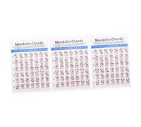 ifundom 3pcs Mandolin Chord Chart for Beginners Mandolin Fretboard Notes Practical Coated Paper Chord Poster for Practice