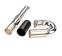 ifundom 3pcs Metal Flute Head Flute Replacement Head Hand-made Accessories for Musical Practice Elbow Replacement Elbow Manual Accessories for Playing