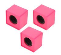 ifundom 3pcs Microphone Stand Blank Mic Flag, Square Cube Plastic Handheld Mic Flag for Press Conferences, KTV Use by Reporters and Hosts