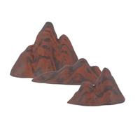 ifundom 3pcs Mini Aquarium Mountain Ceramic Rockery Decoration with Stable Base, Sturdy Low-maintenance Zen Style Ornaments for Office or Desktop Fairy Garden and Bonsai Accessories