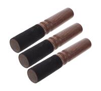 ifundom 3pcs Musical Mallet Singing Bowl Handle Bowl Tibet Singing Tapping Stick Percussion Stick Nepalese Buddha Sound Mallet Rhythm Dark Brown