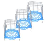 ifundom 3pcs Nest Box for Conures Bird Cage House with Removable Structure Privacy for Sensitive Birds Secure Breeding Environment Blue Iron Wire and Plastic Suitable for Egg Incubation