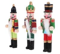 ifundom 3pcs Nutcracker Fridge Decor, Refrigerator Magnet, Resin Cartoon Nutcracker, Compact, Green and Black Hat Set, for Fridge and Refrigerator, Kitchen and House Decoration, Preschool