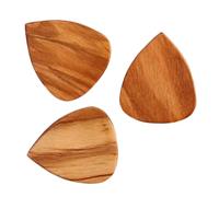 ifundom 3Pcs Olive Wood Guitar Picks Plectrum Set for Nylon Stringed Instruments and Ukulele with Great Flex and Comfortable Grip, for Jazz Guitar Playing