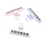 ifundom 3pcs Piano Music Clips Acrylic Sheet Music Page Holders for Students Clips for Piano Songbook for Reading Books