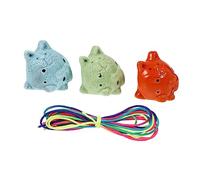 ifundom 3pcs Portable Ocarina for Beginners Cute Cat Design Boys and Girls Musical Toy Lightweight Ethnic Flute Random Colors for Learning and Performance