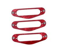 ifundom 3pcs Red Celluloid Pickup Rings for Electric Guitar Instruments, Tl Style Single Coil Pickup Mounting Frame with Fine Workmanship, Narrow Hole Design for Guitarists and Luthiers