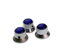 ifundom 3pcs Replacement Metal Volume Knob for Guitar Bass Tone Control Knobs Chrome Plating for Easy Install