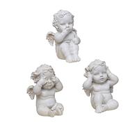 ifundom 3pcs Resin Angel Statue Resin Angel Wing Sculpture Angels Figurines Wings Sculpture Garden Statues Cupid Statue Angel Figurine for Home