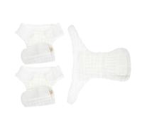 ifundom 3pcs Soft and Comfortable Cotton Cloth Diapers for Newborns Boys, Washable and Portable Gauze Diaper Pants Suitable for Taking a Walk or Doing Housework, White S Size,