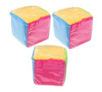ifundom 3pcs Soft Fabric Dice with Clear Card Pockets Large Educational Cubes for Math Logic Learning Classroom Games