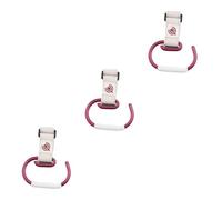 ifundom 3pcs Stroller Hooks Belt Burgundy Hook Stroller Clips for Diaper Bags Purse