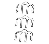 ifundom 3pcs Stylish Black Metal Bookmarks Creative Clamp Clips for Reading Notes