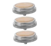 ifundom 3pcs Trumpet French Horn Button Base Kit Decorative Shell Inlay Snap Fit Keyring Easy Replacement Accessory