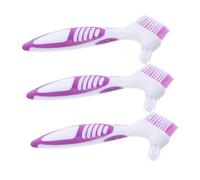 ifundom 3pcs Turtle Shell Cleaning Brushes with Ergonomic Abs Handles for Mud and Dirt Removal Aquatic and Land Tortoises Wide and Narrow Brush Heads for Thorough Shell Gap Cleaning