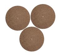 ifundom 3pcs Vinyl Turntable Mat Cork Backing Record Pad for Turntable Vibration Reduction
