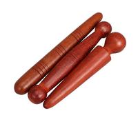 ifundom 3Pcs Wooden Acupressure Massage Sticks for Foot Reflexology, Manual Acupuncture Point Tools for Muscle Relaxation and Circulation, Mixed Design
