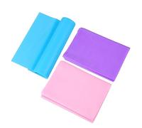 ifundom 3pcs Yoga Stretch Band Elastic Resistance Strap for Fitness Non Slip Yoga Belt for Flexibility Stretching Exercises Pink Purple Blue