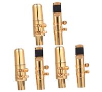 ifundom 3sets Alto Saxophone Head Clarinet Kit Sax Mouthpiece Ligature Gilded Musical Instrument Accessory