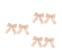 ifundom 3sets Christmas Tree Burlap Bows Jute Hessian Bowknots Lightweight and for Home and Club Decorations 2pcs*3