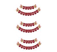 ifundom 3sets Merry Christmas String Flags Festive Banners Bow Deer Head Design for Holiday Warm Material for Creating Memorable Moments