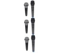 ifundom 3sets Microphone Dress up Kids Party Favors Fake Microphone Model Toddler Plastic Prop Black Pretend 2pcs*3