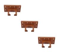 ifundom 3sets Wooden Wall Hook for Ukulele Erhu and Cucurbit Flute Stylish Brown Instrument Hanger for Home and Efficient Space Management