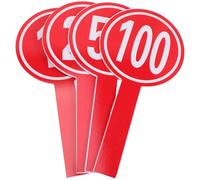 ifundom 4 Pieces Double-Sided Erasable Scoreboards 12x24cm Kt Foam Board Handheld Whiteboards for Auction Judges Voting Games Classroom Use