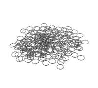 ifundom 400pcs Keychain Rings Key Circles Black Iron Metal Easy to Organize Securely Closed Sturdy Crafting Jewelry Making Accessories