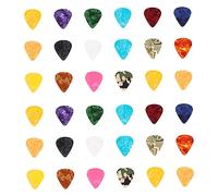ifundom 40pcs Mixed Color Abs Guitar Picks Set Musical Instrument Accessories for Acoustic Electric Ukulele Bass Lightweight Compact Design for Beginners