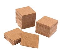 ifundom 40pcs Self- Adhesive Cork Sheets: 4x 4 for DIY Coasters Cork Board Squares Tiles Mat Mini Wall Board with Adhesive- Backed