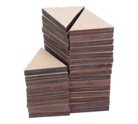ifundom 40Pcs Wooden Craft Shapes Unfinished Triangles 1.18 Inch Wood Tiles for DIY Mosaic Projects Suitable for Home and Commercial Spaces