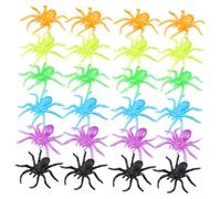 ifundom 48 Pcs Halloween Stretchy Spiders Soft Tpr Fake Spider for for Party Favors Goodie Bags Prank Gifts Indoor Outdoor Halloween Setup