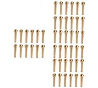 ifundom 48pcs Acoustic Guitar Bridge Pegs Brass Electric Guitar Replacement Parts String Pegs for Pin