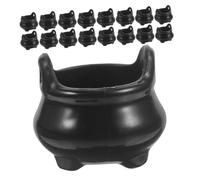 ifundom 48pcs Halloween Miniature Cauldrons Set for Dollhouse Micro Landscape Black Witchs Cauldron Ornaments for Spooky Party Decor Creative Miniature Accessories for Home and Festival