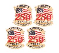 ifundom 4pcs 250th Anniversary Usa Flag Pin Badge Set, Patriotic Lapel Pins for Independence Day, Memorial Day, and July 4th Celebration Jewelry