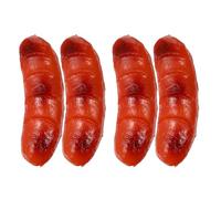 ifundom 4pcs Artificial Hot Dog Models: Realistic Fake Sausage Props - Simulation Hot Dog - Lifelike Meat Model for Restaurants Fast Food Ornament